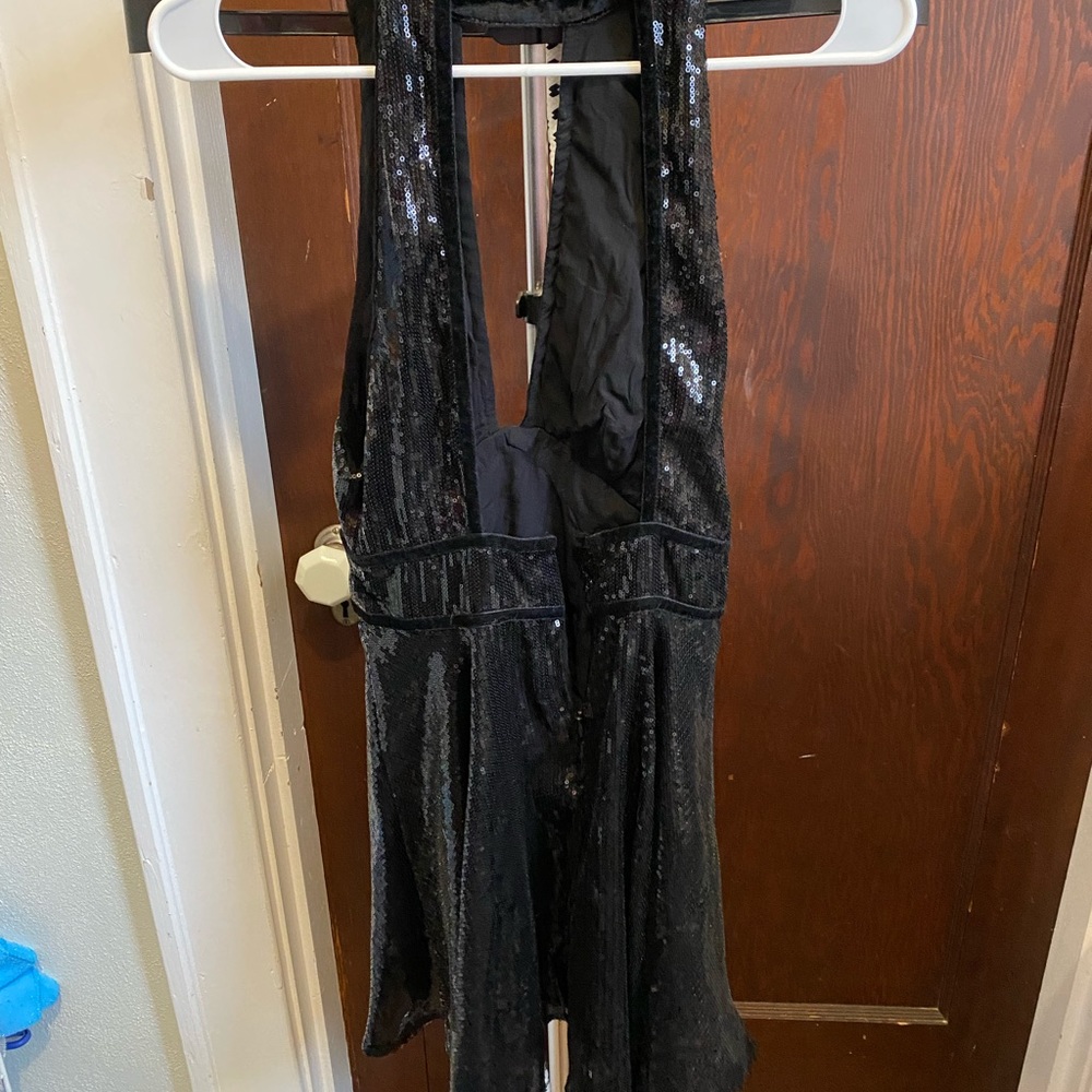 Free People Sequined Black Dress